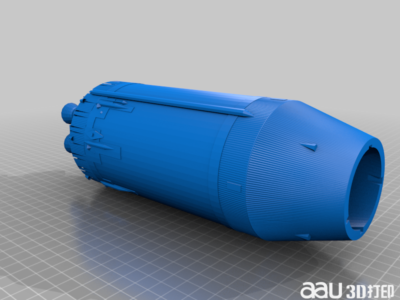 堆栈可分离土星五号与固定阶段 2 STL模型