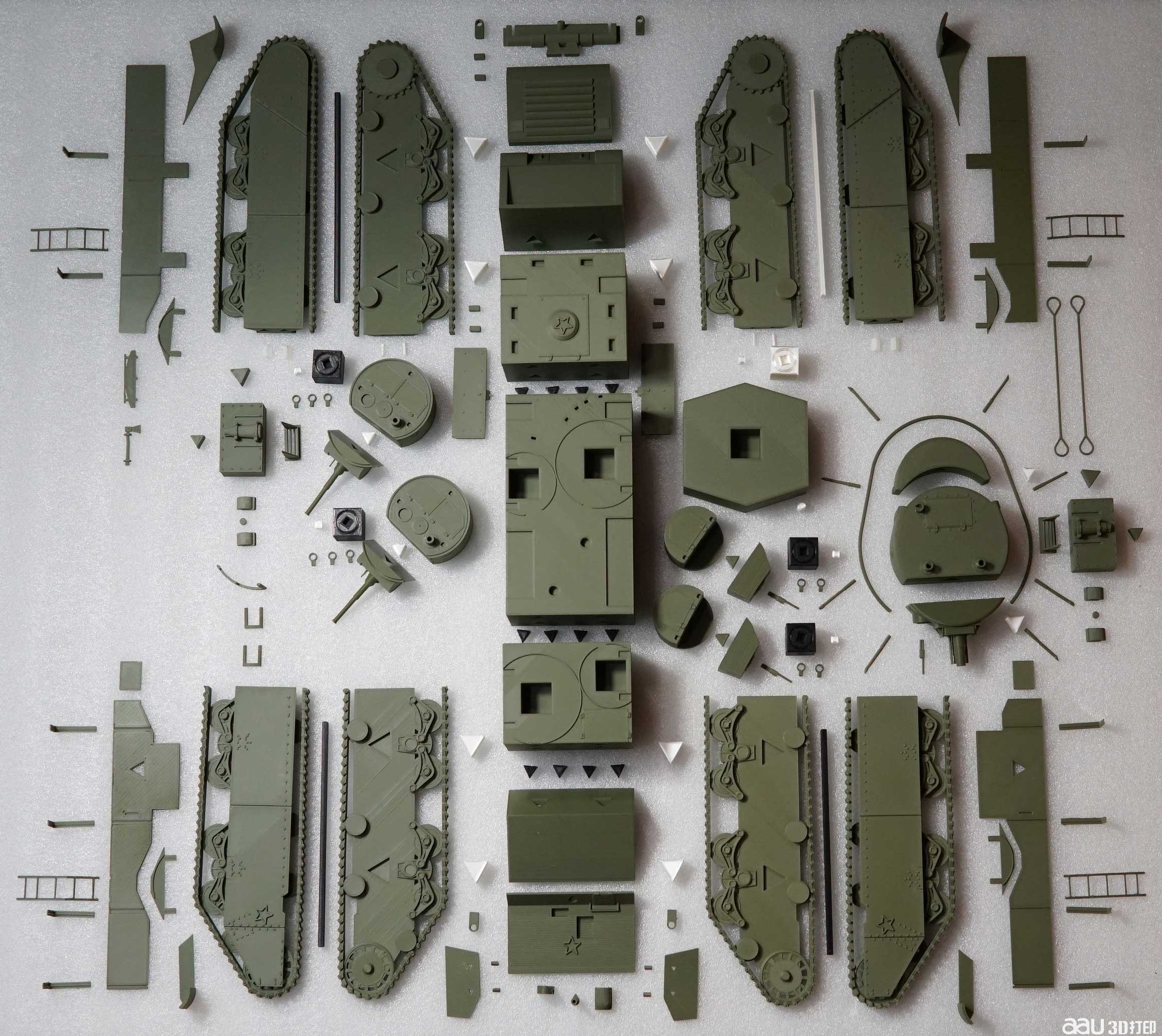 坦克 - 1：24比例T-35苏联多炮塔重型坦克STL模型